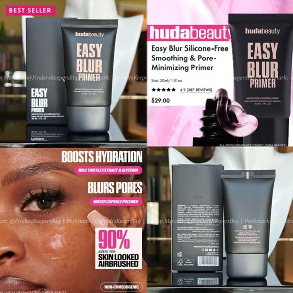 HUDA BEAUTY Easy Blur Silicone-Free Smoothing & Pore-Minimizing Primer *Swatched - Picture 1 of 12